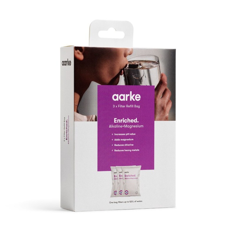 Aarke Filtergranulat, 3er-Pack "Enriched Filter" Nachfüllbeutel, für Purifier